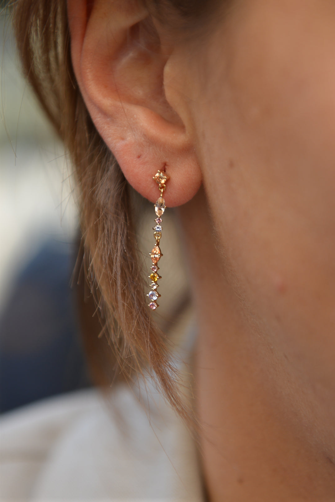 Boucles d'oreilles Plaqué Or & OZ pendantes Carly