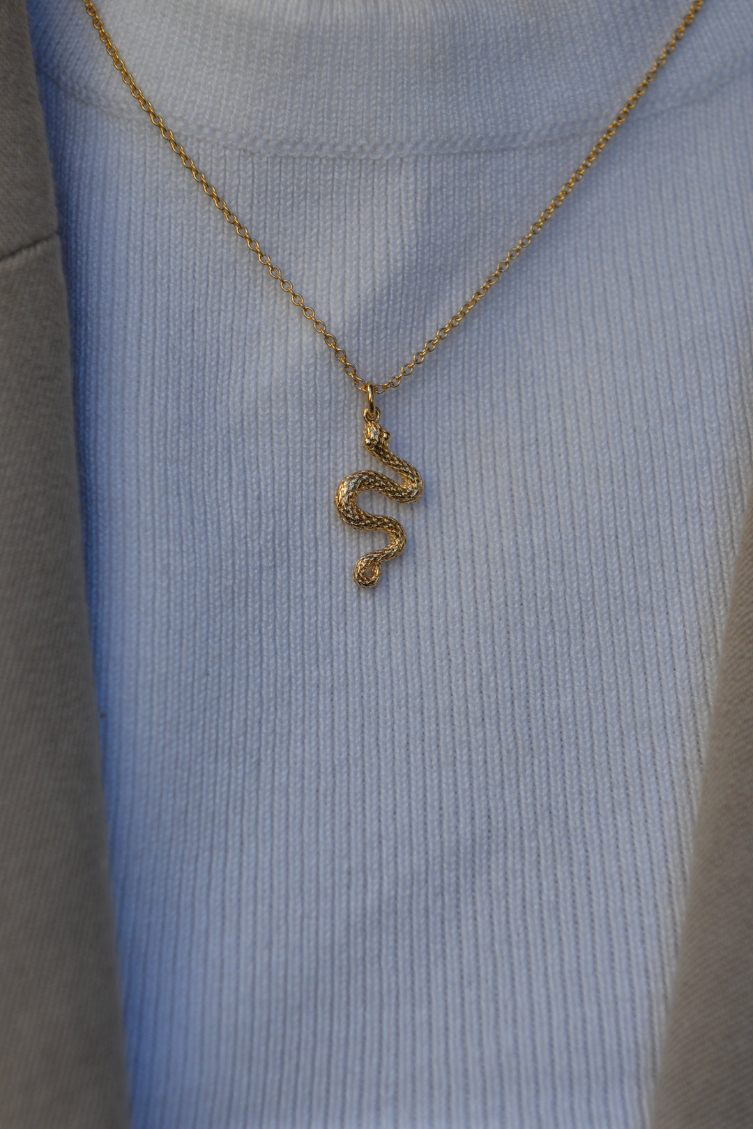 Collier Plaqué or motif serpent Layan