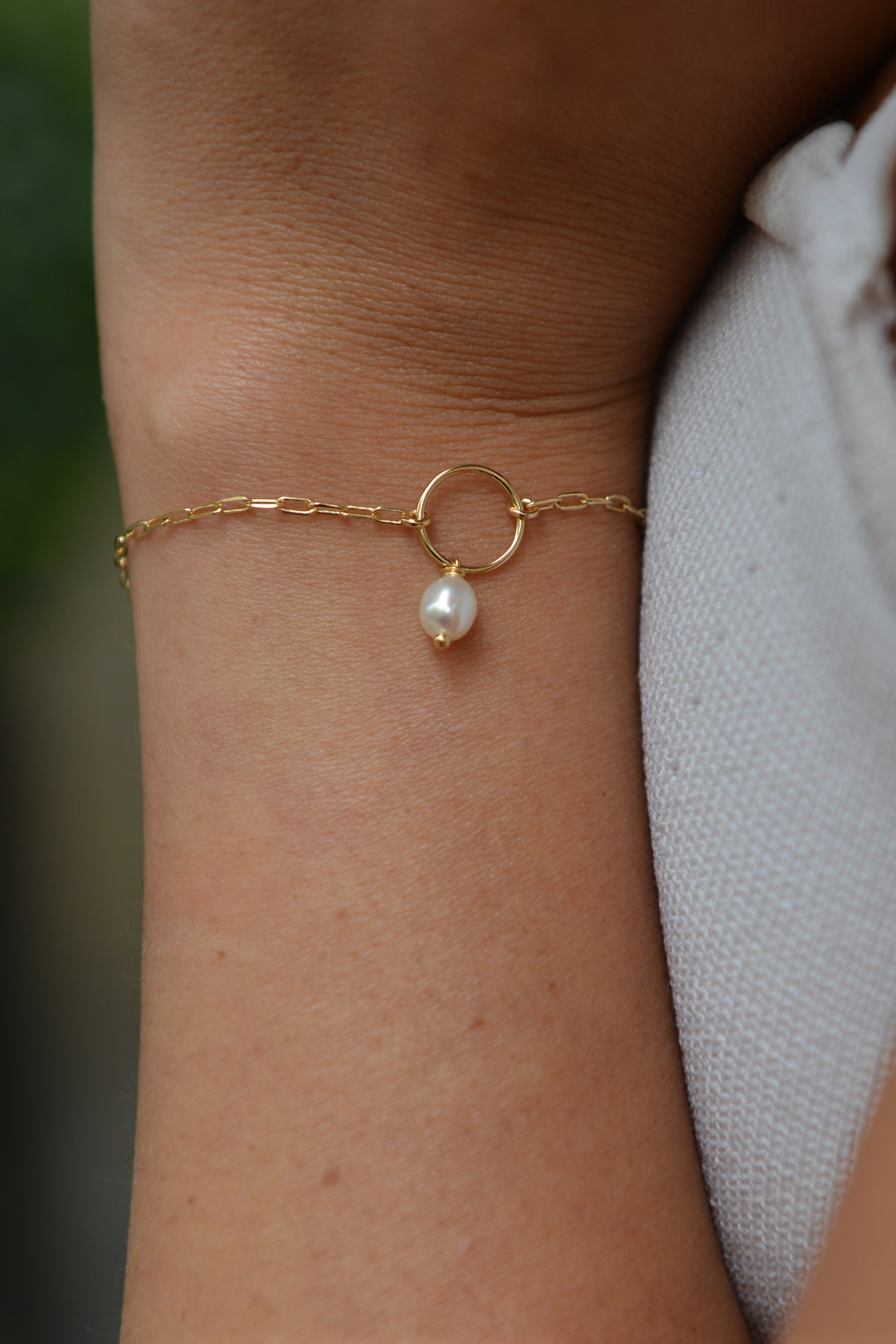 Bracelet Plaqué or & Perle d'eau douce Breeze