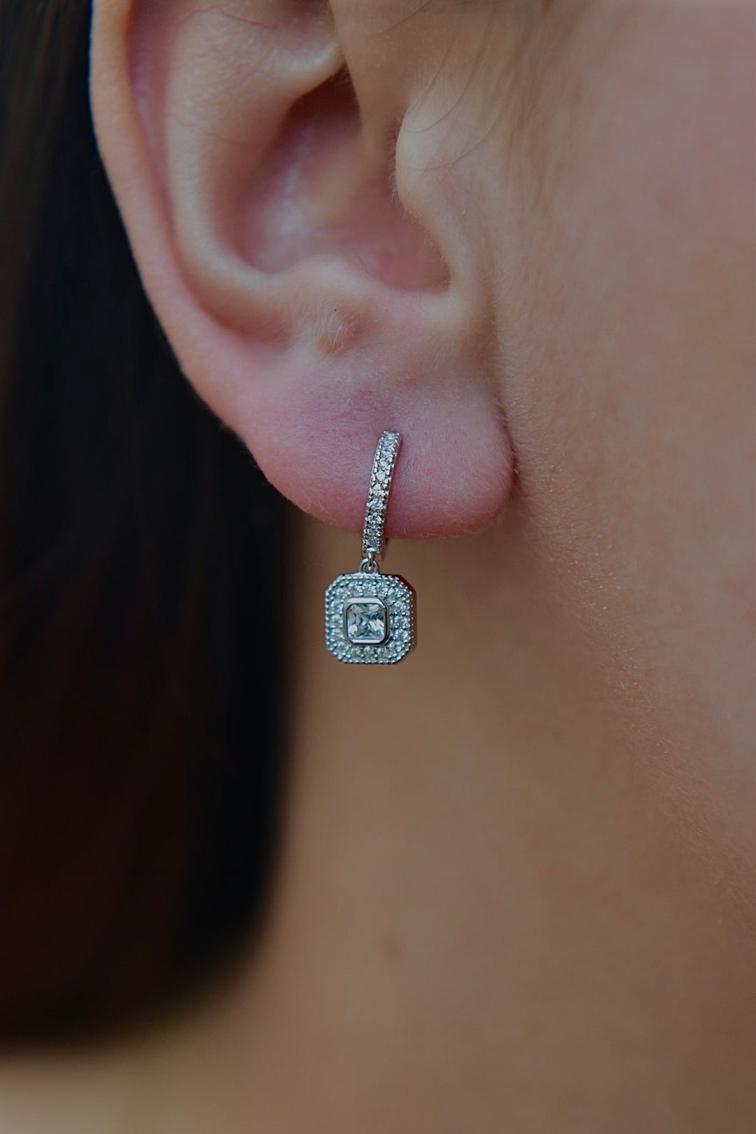 Boucles d'oreilles Argent 925 créoles pampille & Oz Blaze