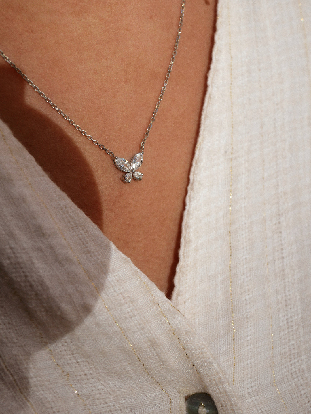 Collier Argent 925 motif papillon & OZ Mariposa