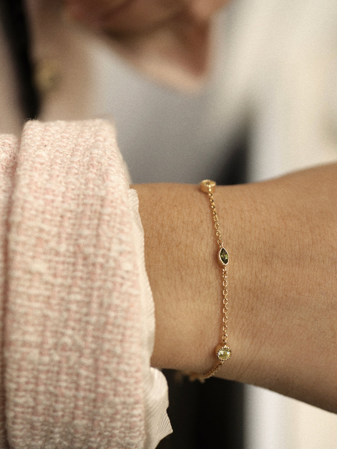 Bracelet Plaqué Or & Oz Olive