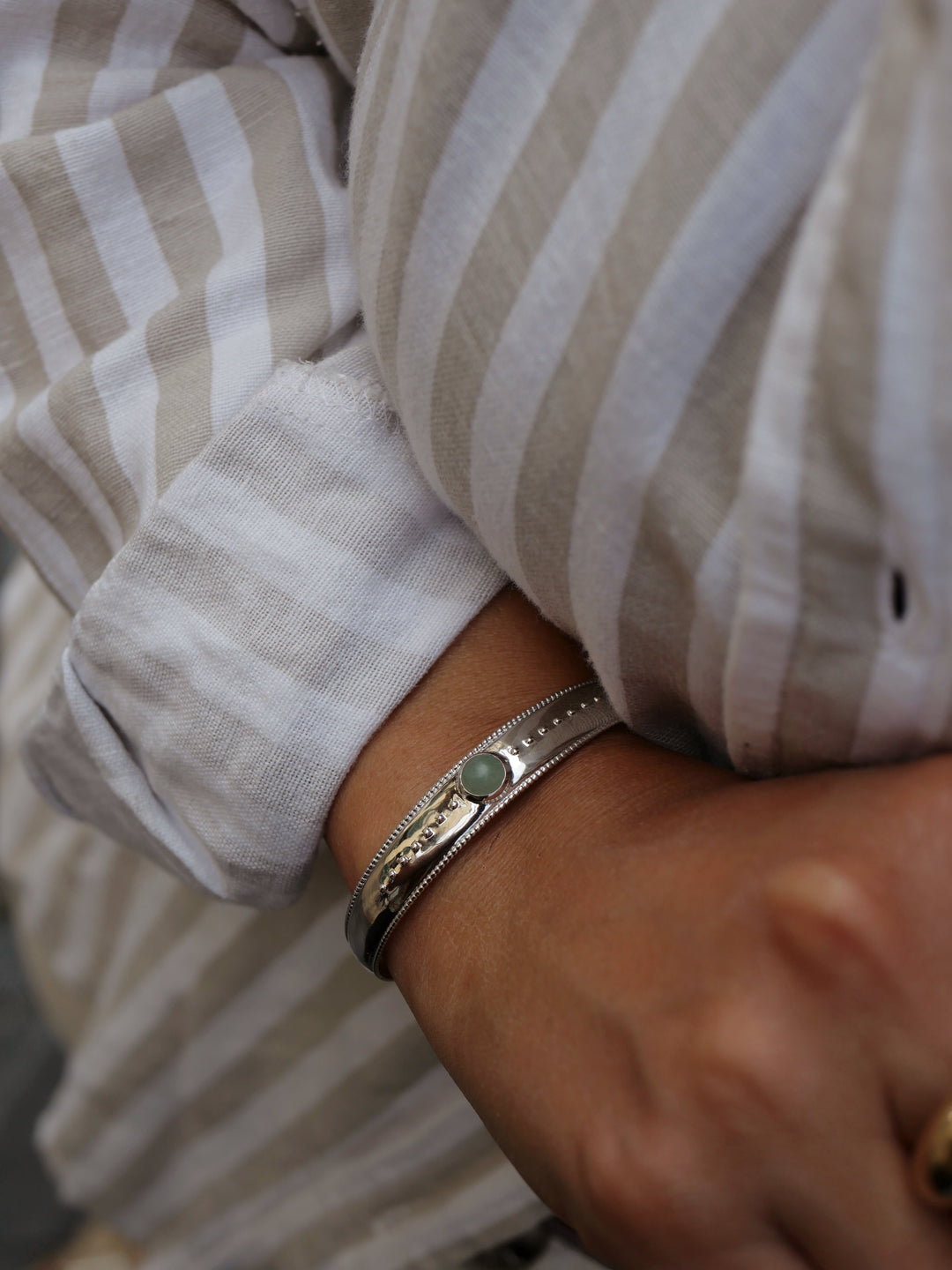 Jonc Argent 925 & Aventurine Hinatea