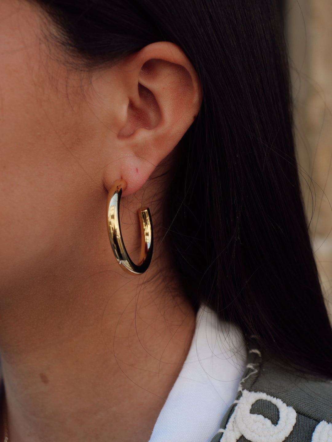 Boucles d'oreilles Acier inoxydable doré créole Trendy