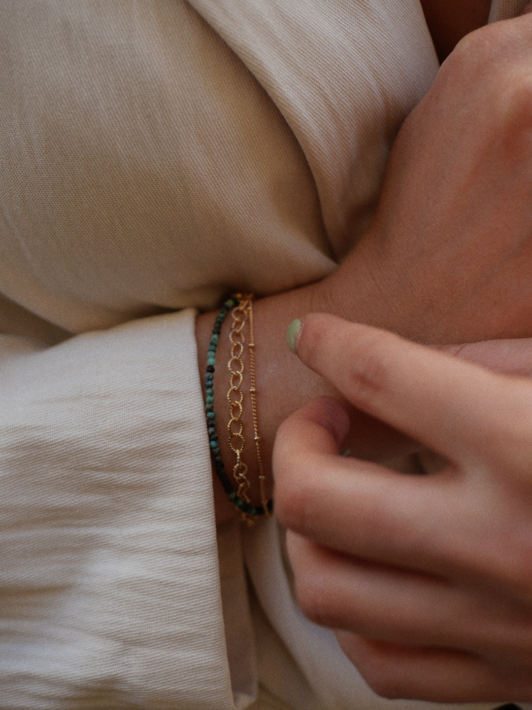 Bracelet Plaqué or Lagon