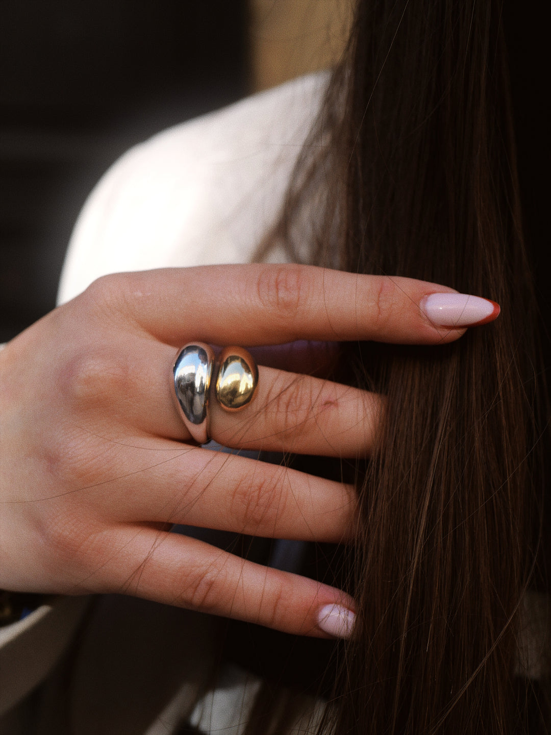 Bague Plaqué or & Argent bicolore Paloma