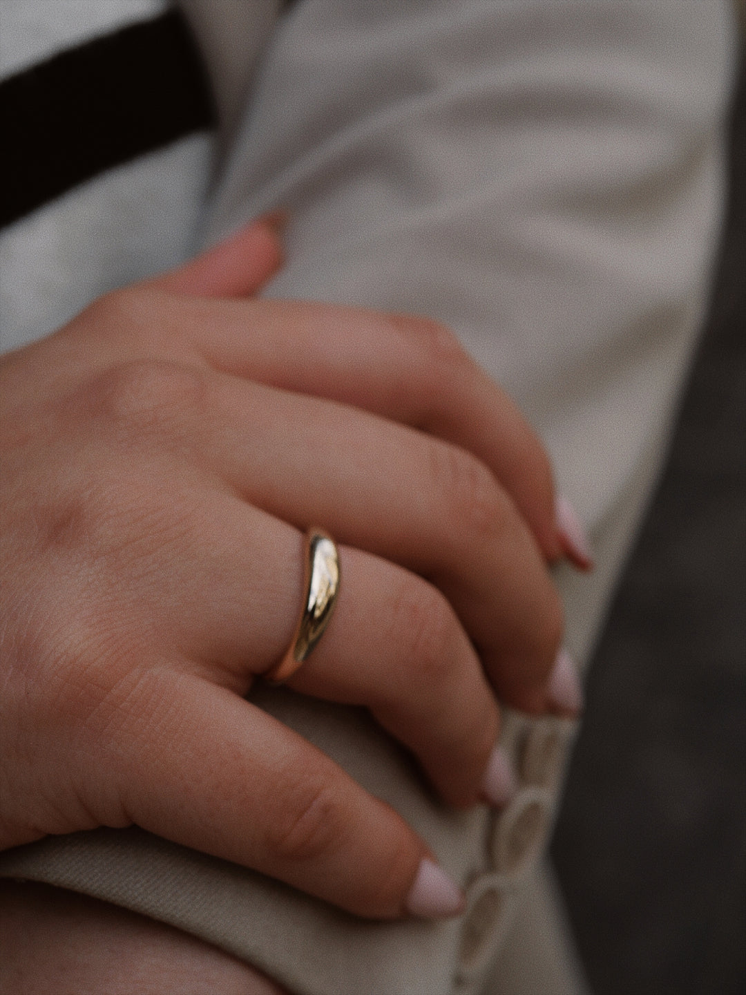 Bague Plaqué Or Bulle