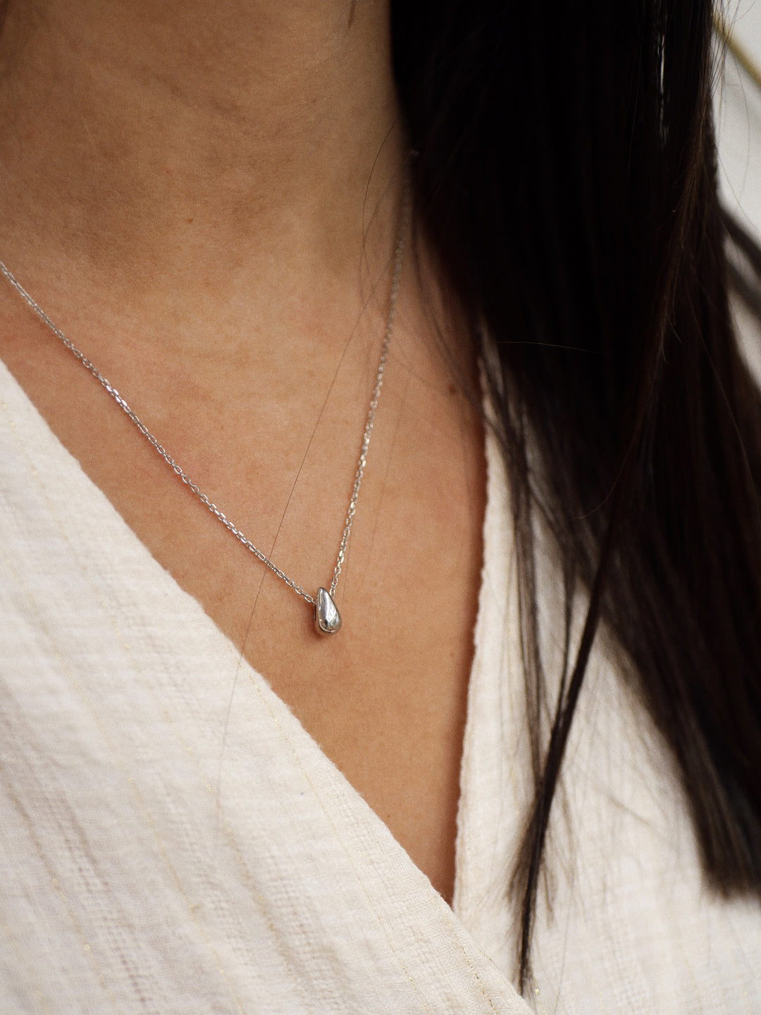 Collier Argent 925 forme goutte Isobel