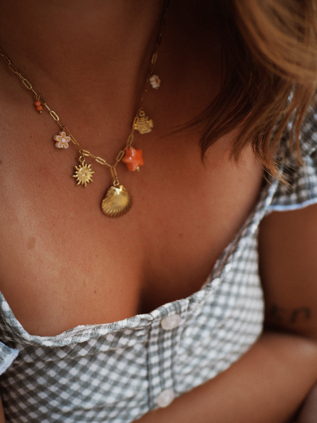 Collier Acier inoxydable doré femme Tamaréa
