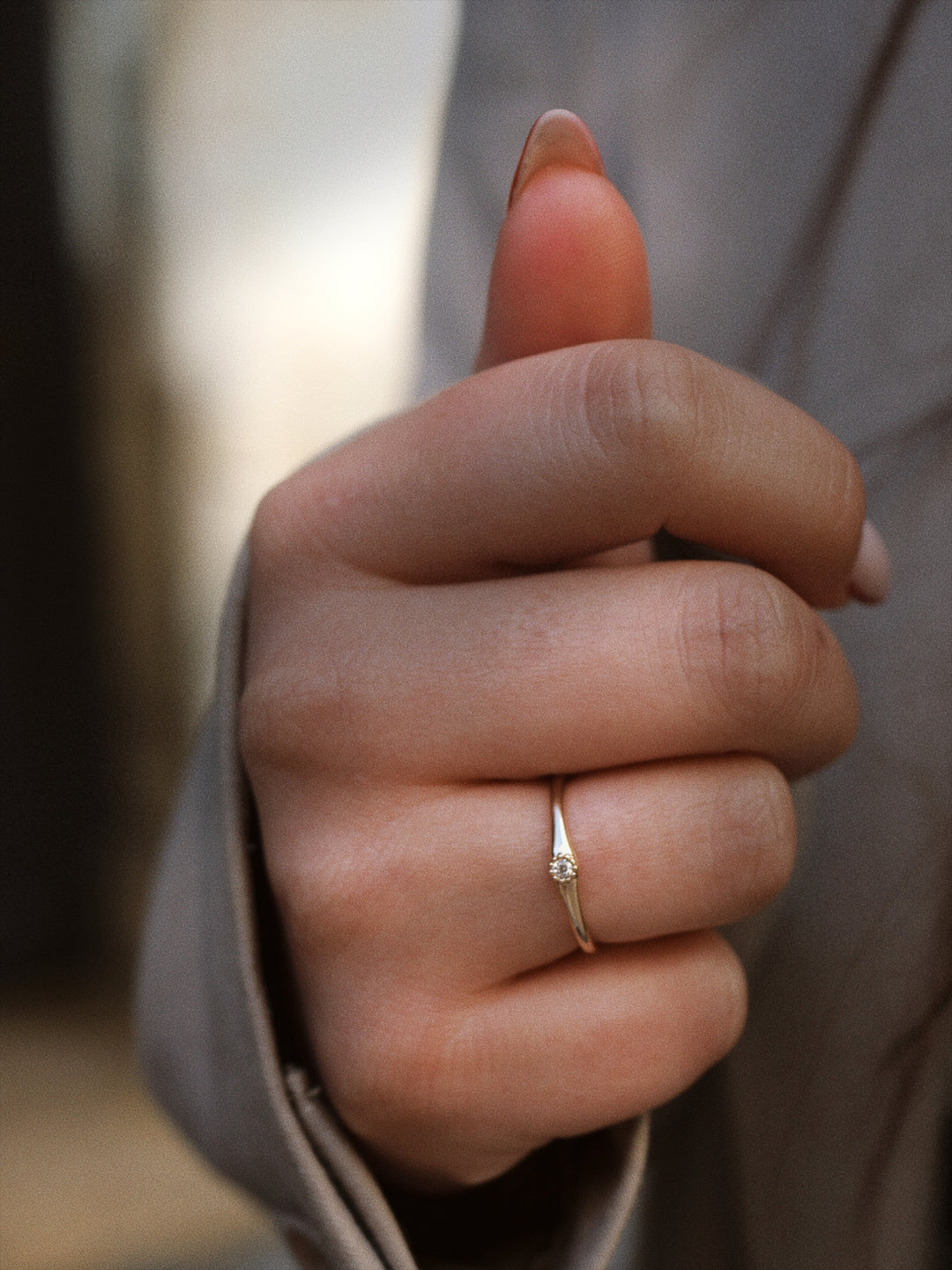 Bague Plaqué or & OZ Solo