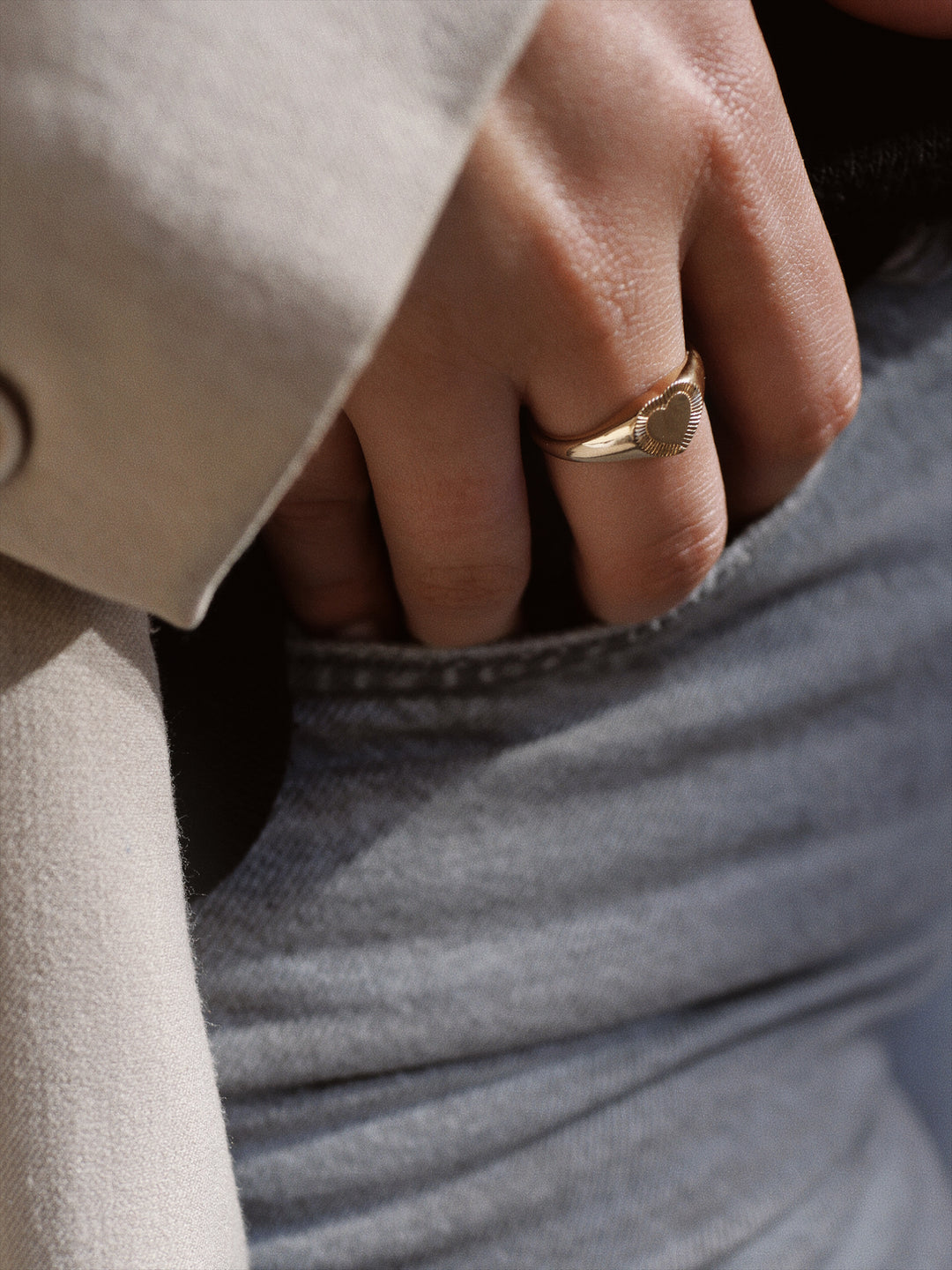 Bague Plaqué or motif cœur Elise