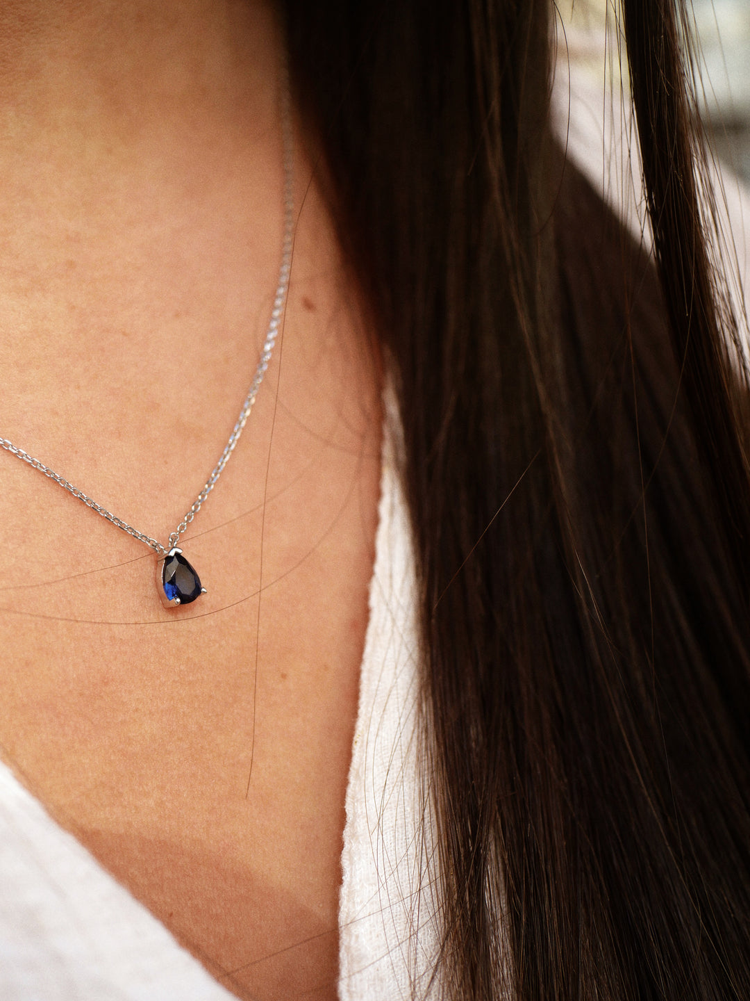 Collier Argent 925 & Oz bleu Claudie