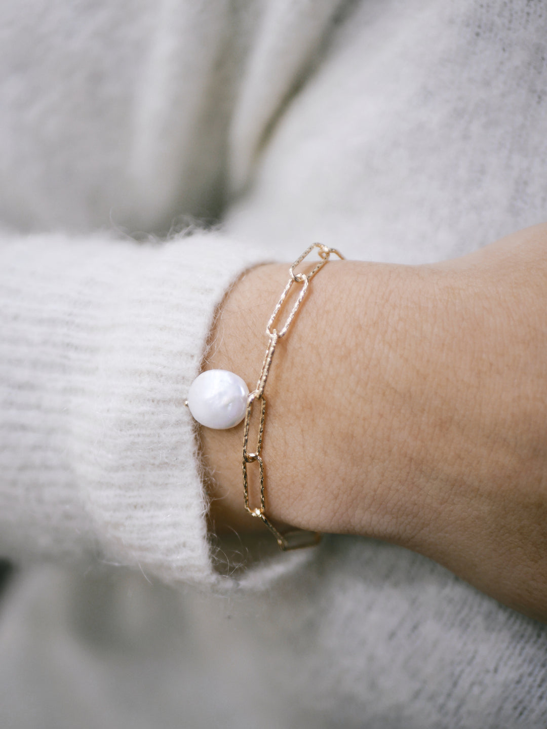 Bracelet Plaqué or & Perle Aspen