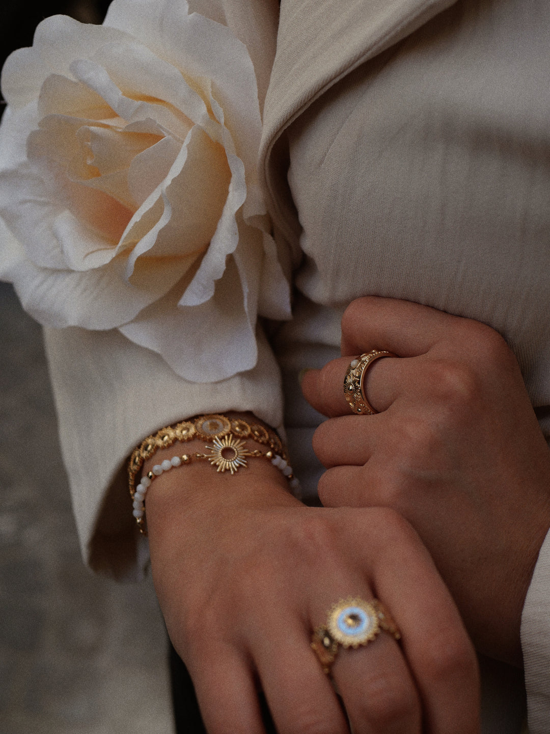 Bracelet Plaqué Or & nacre Solstice