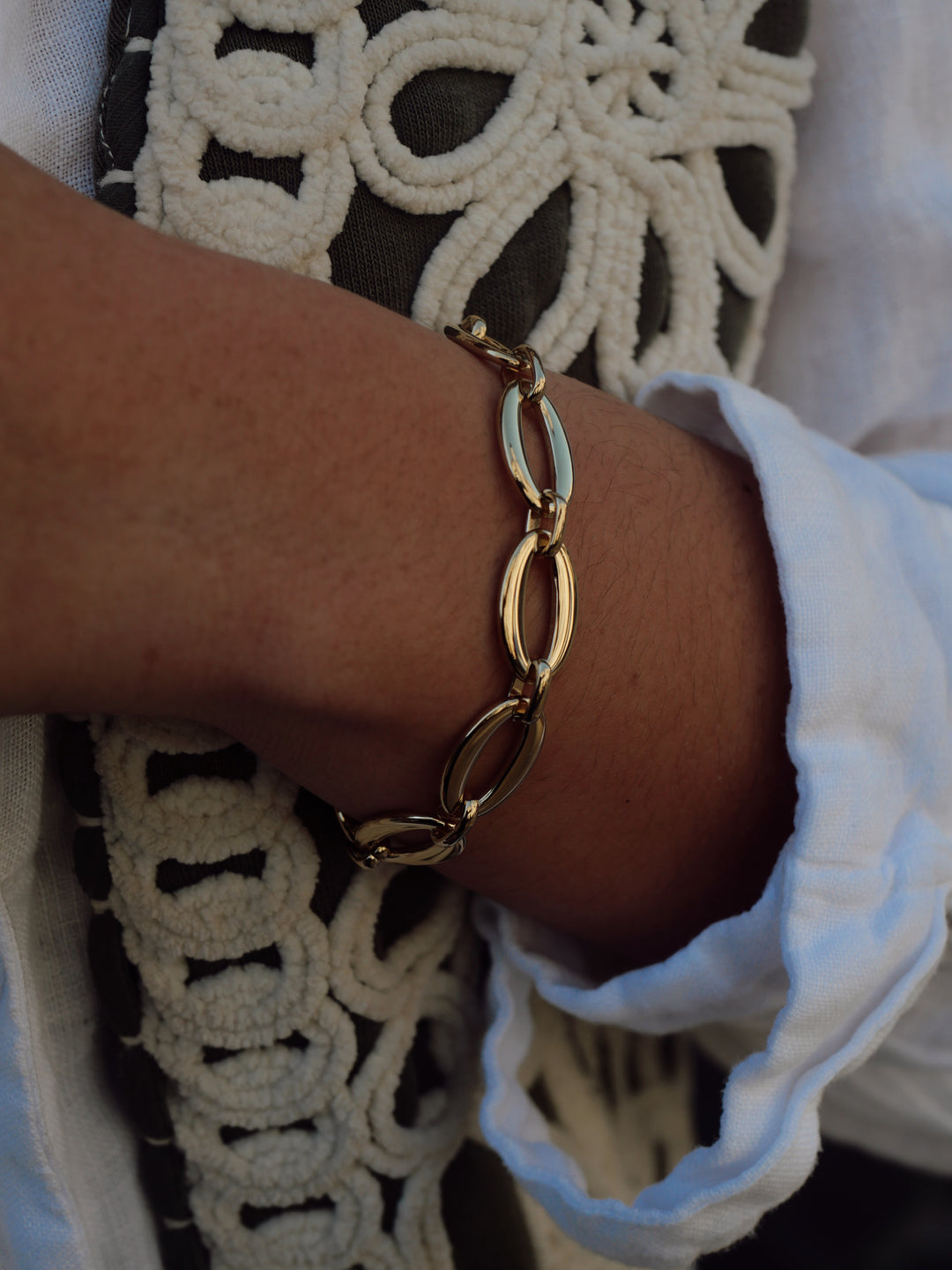 Bracelet Acier inoxydable doré femme Thaïs