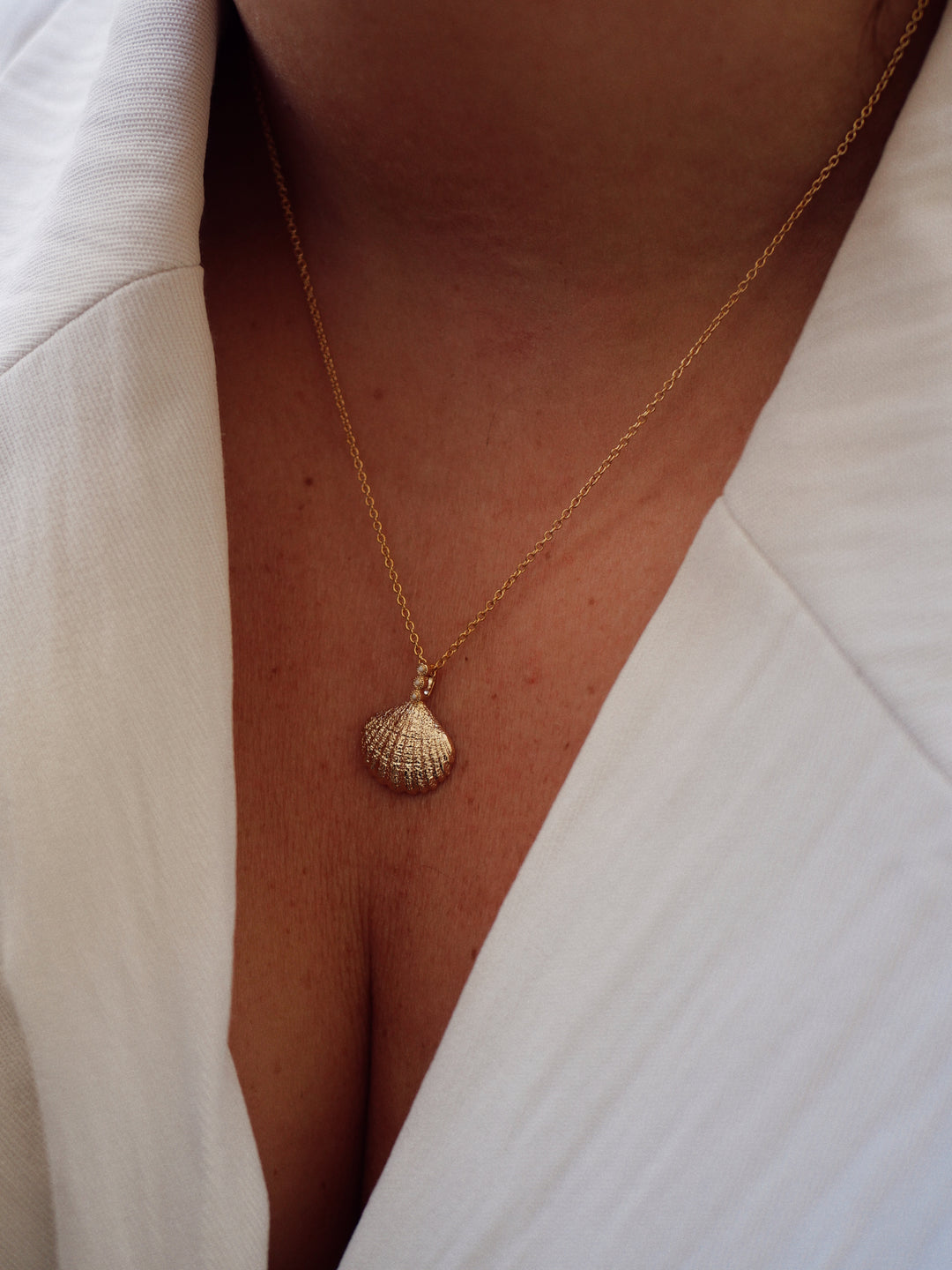 Collier Plaqué or Coquillage