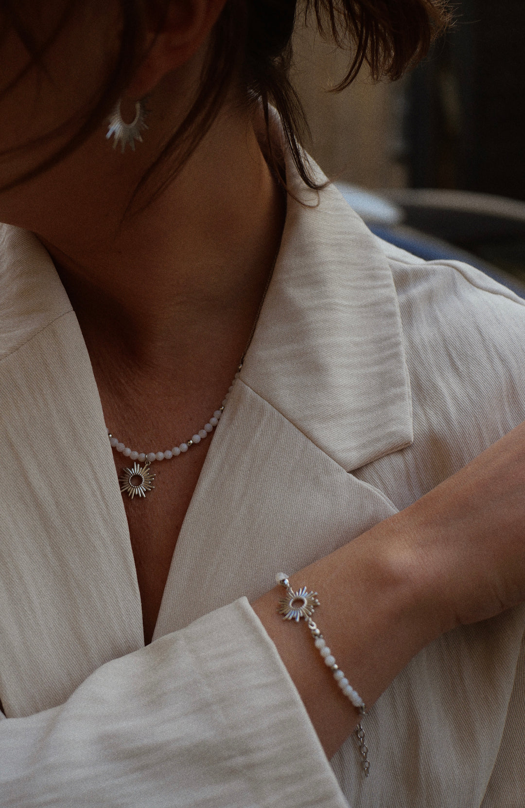 Collier Argent 925 & Nacre Solstice