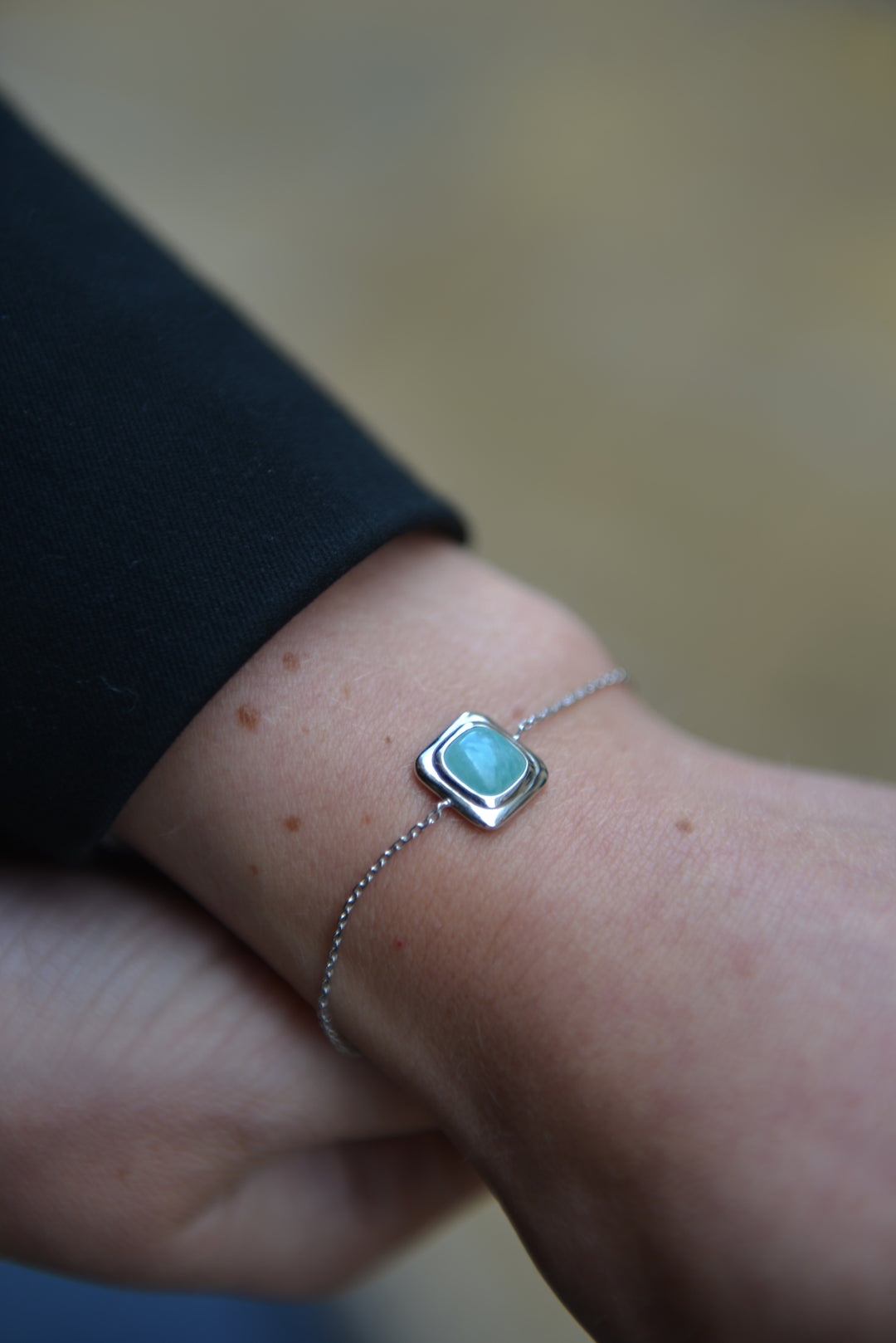 Bracelet Argent 925 & Amazonite Astrid