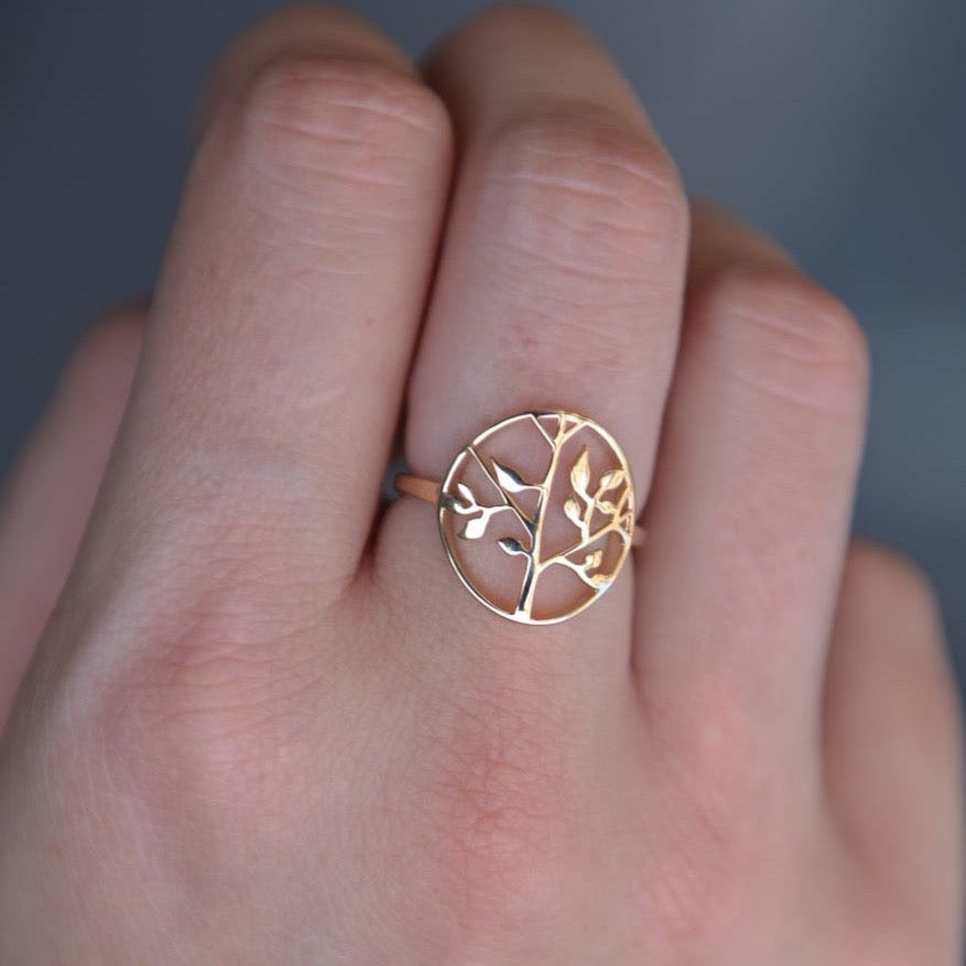 Bague Plaqué Or arbre de vie Viva