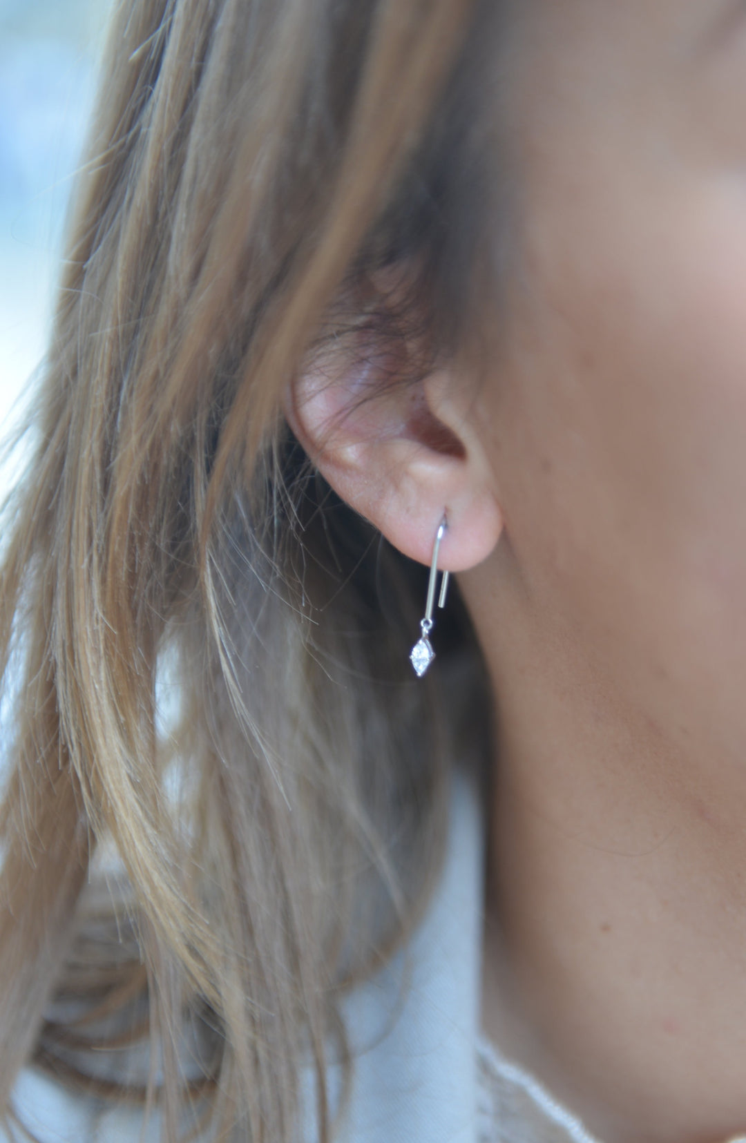 Boucles d'oreilles Argent 925 & Oz pampille Mahana