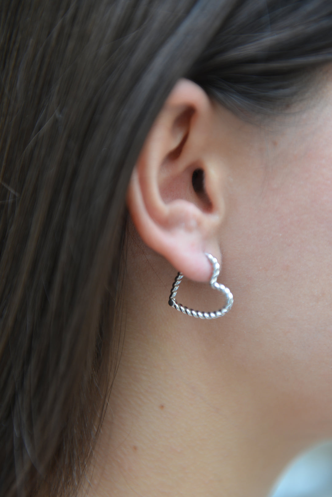 Boucles d'oreilles Argent 925 forme coeur torsadé Malibu