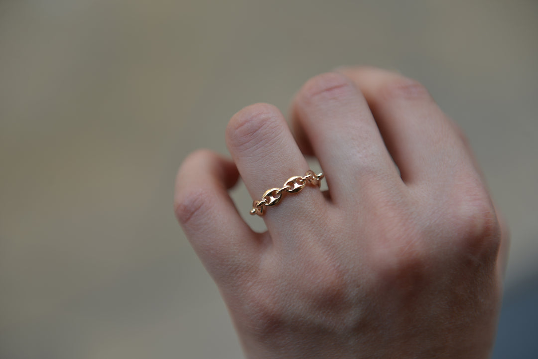 Bague Plaqué Or grains de café Alesca