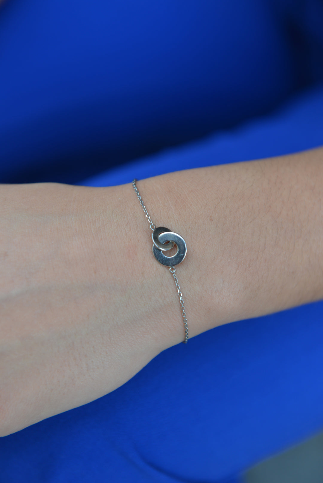 Bracelet Argent 925 cercles entrelacés Hermine