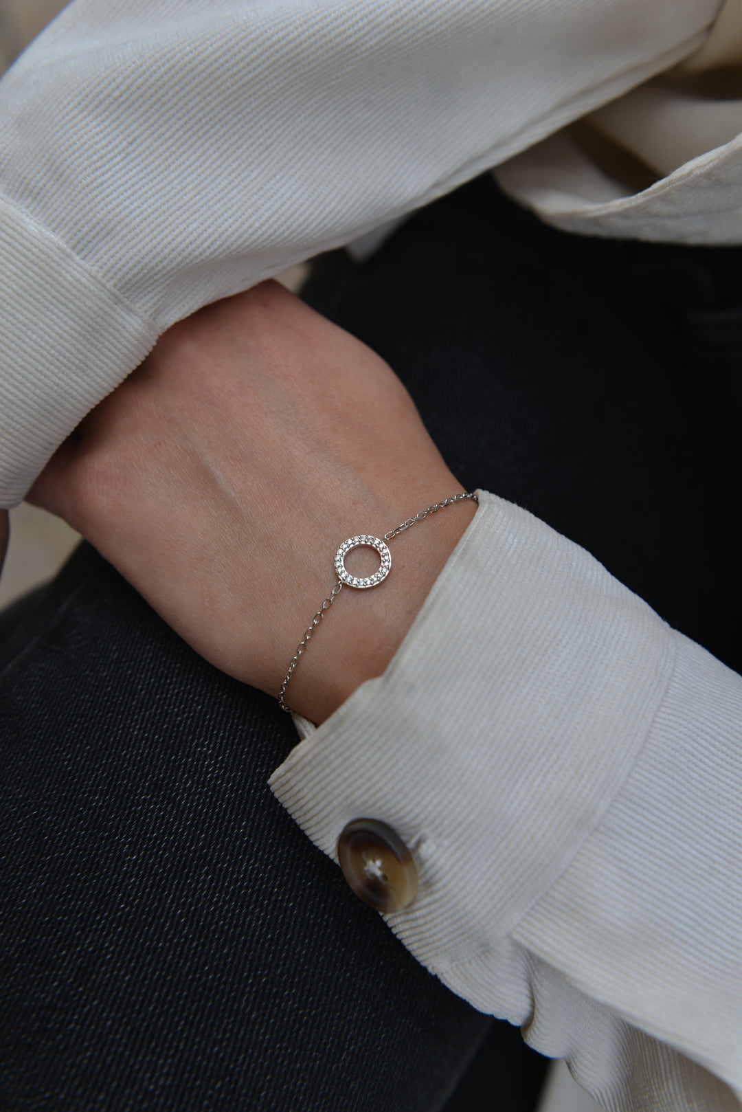 Bracelet Argent 925 cercle & OZ Lolie