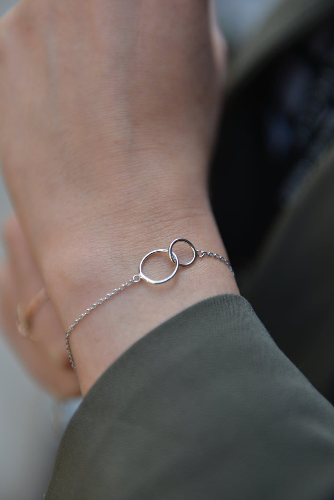 Bracelet Argent 925 cercles entrelacés Oslo