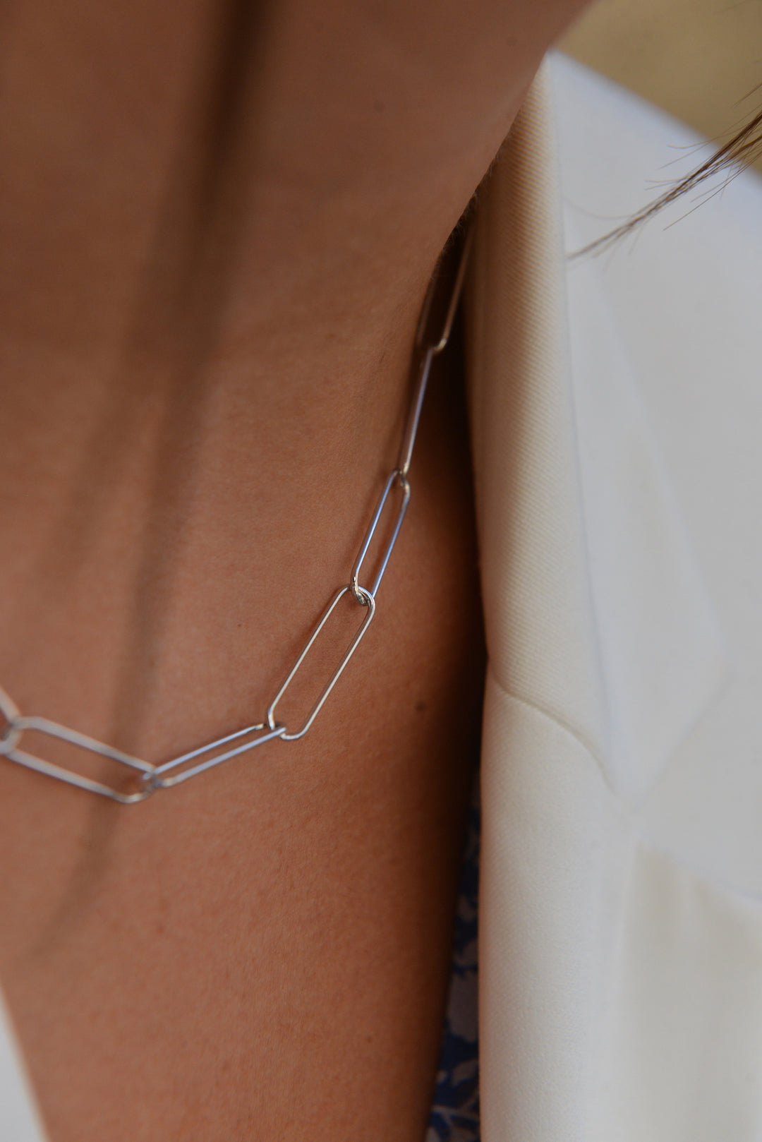 Collier Argent 925 maille trombone Zoé