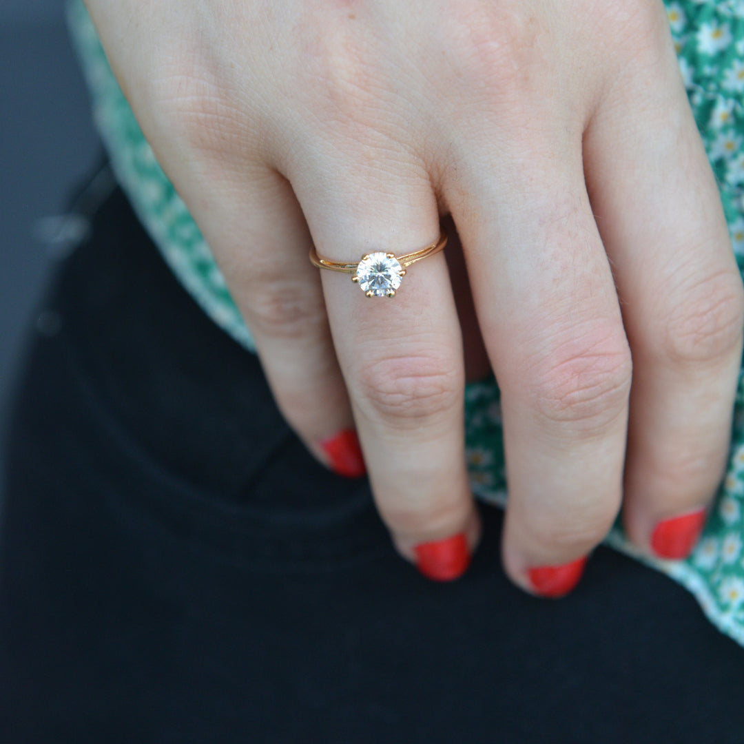 Bague alliance Plaqué or & OZ Concorde