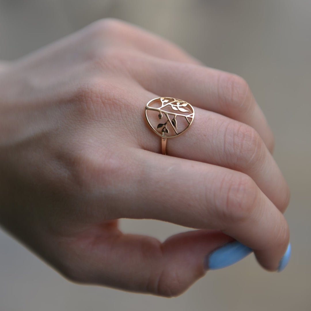 Bague Plaqué Or arbre de vie Viva