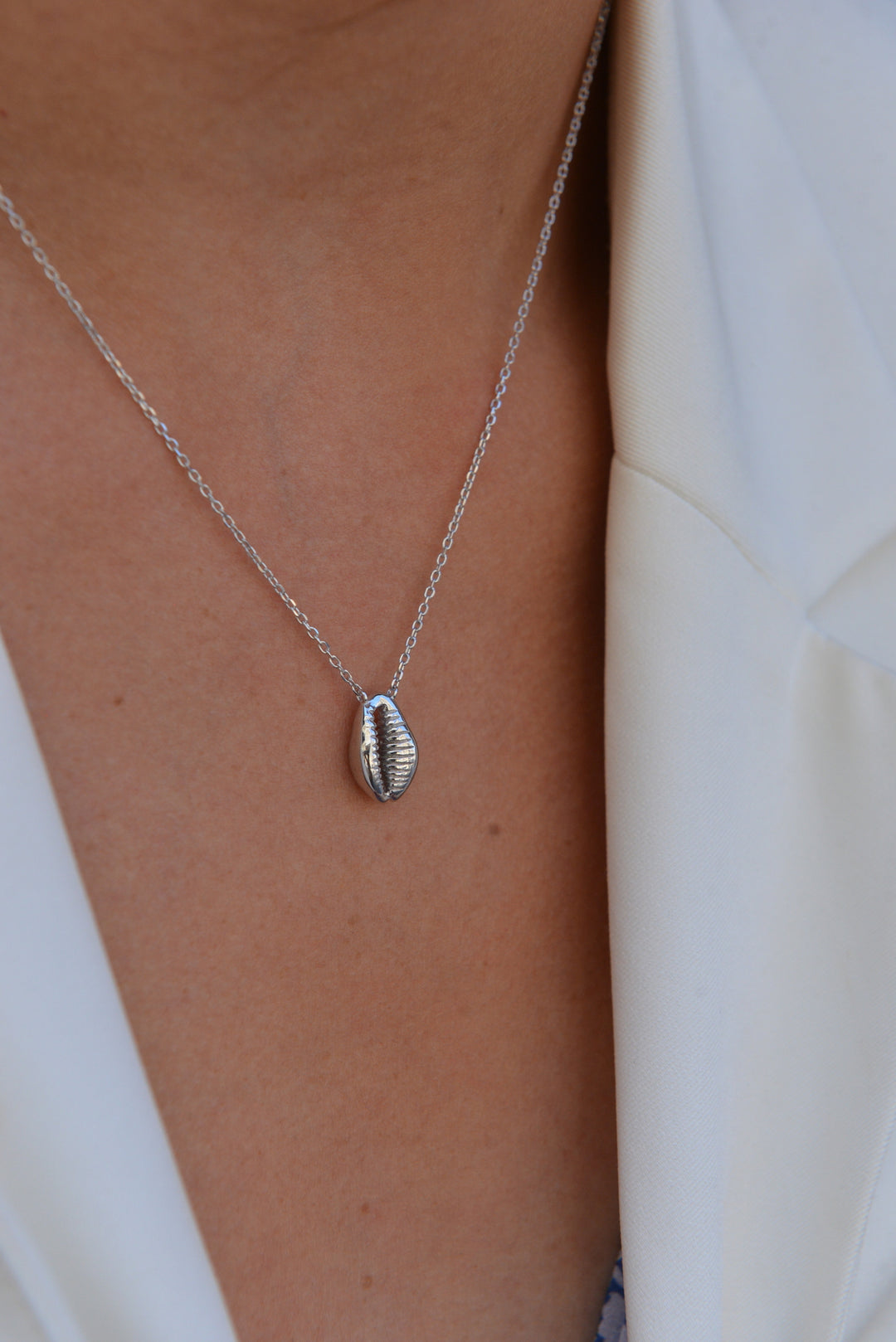 Collier Argent 925 motif coquillage Manille