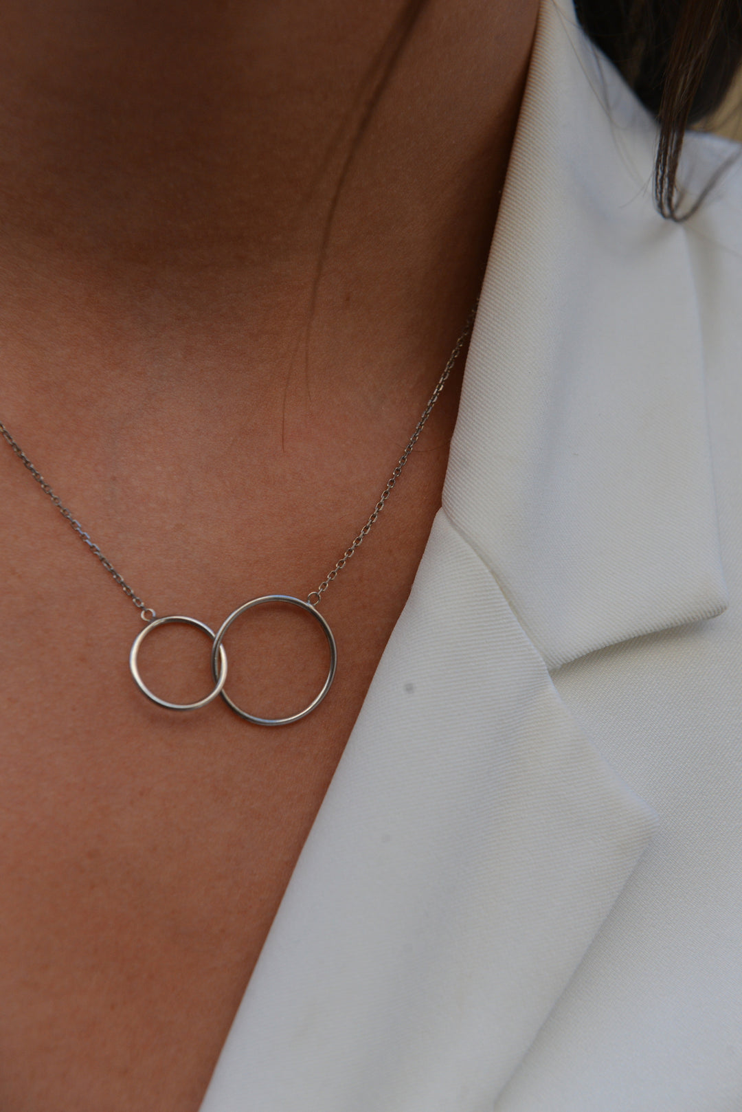 Collier Argent 925 cercles entrelacés Oslo