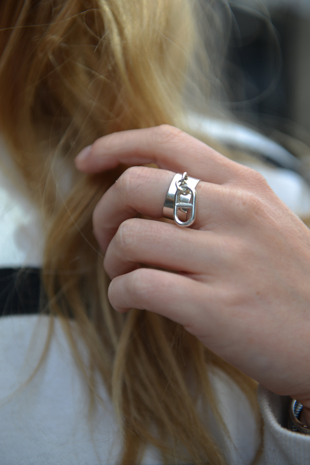 Bague Argent 925 avec pampille Pavel