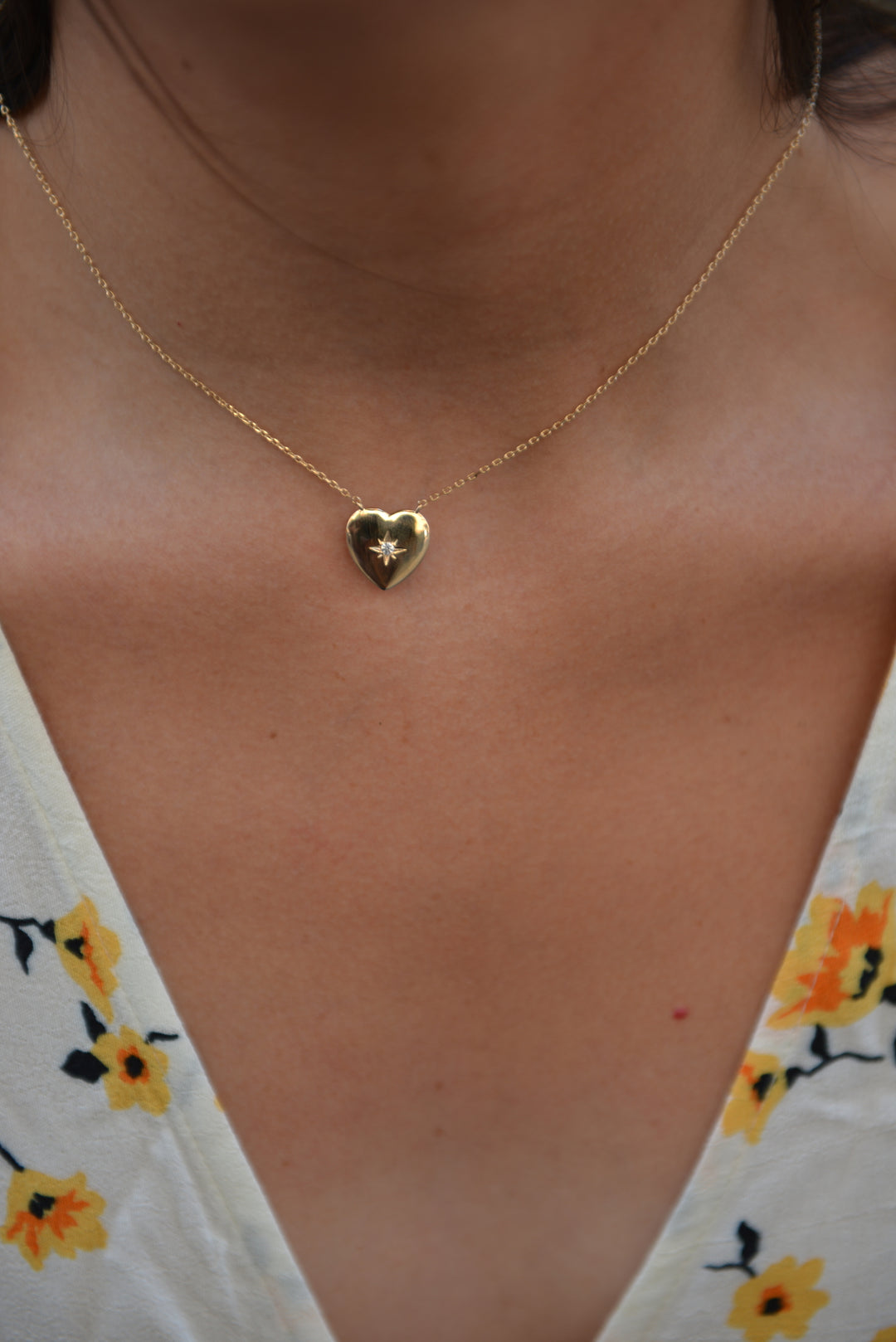 Collier Plaqué or forme cœur & OZ Valentine