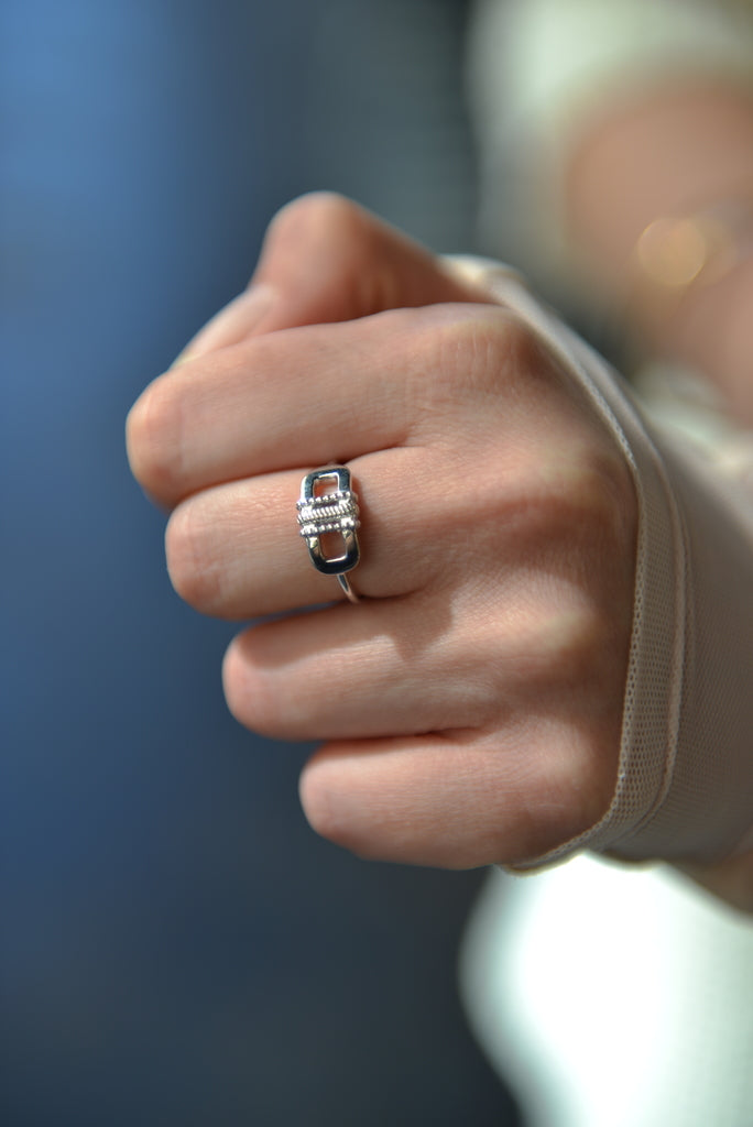 Bague Argent 925 motif Aztèque Akumal