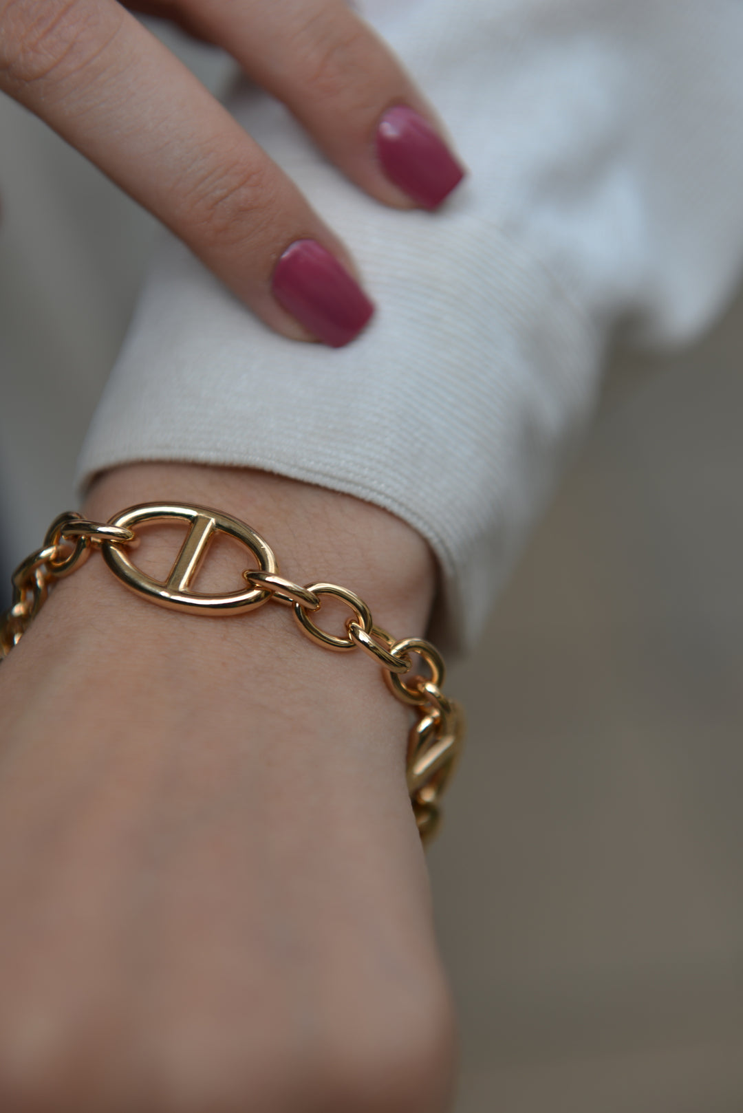 Bracelet Plaqué Or maille marine Théa