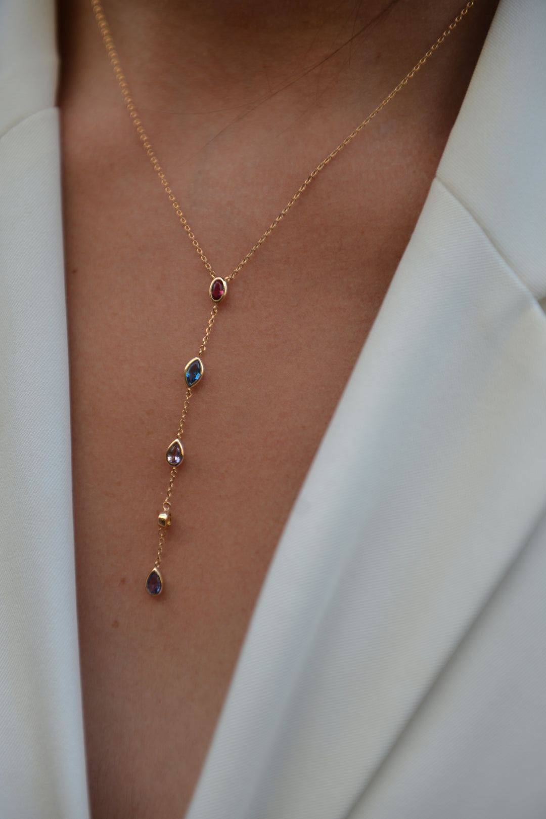 Collier Plaqué Or en cravate Paola