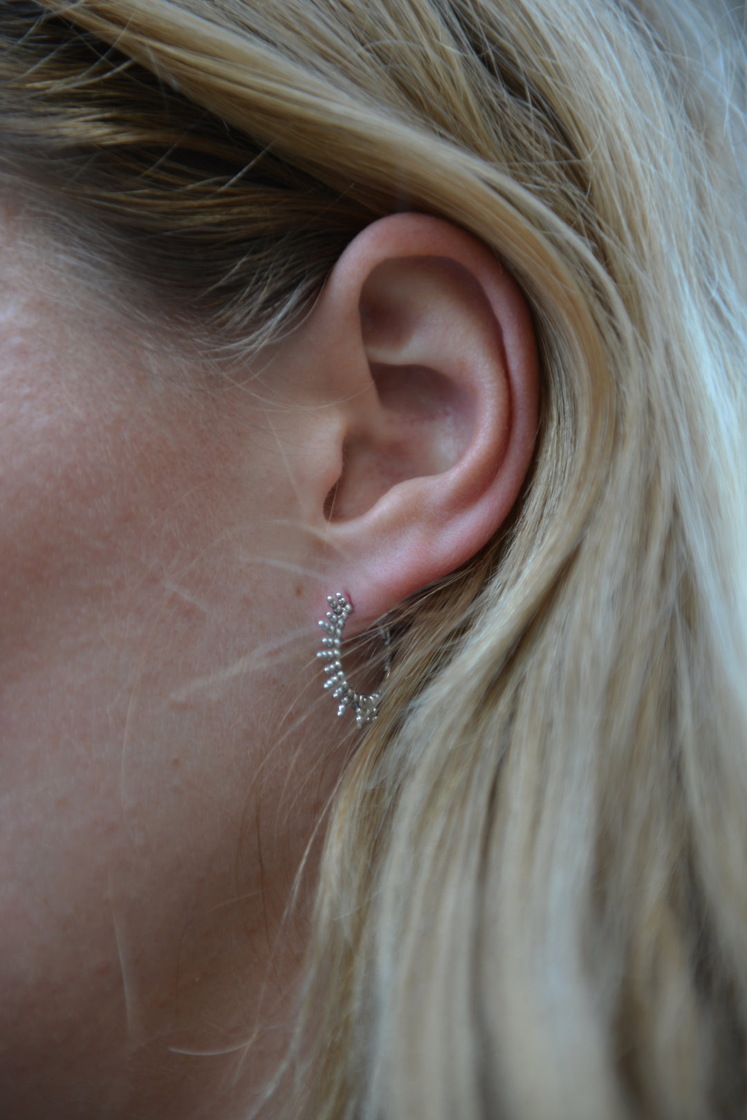 Boucles d'oreilles Argent 925 forme créole soleil Janna