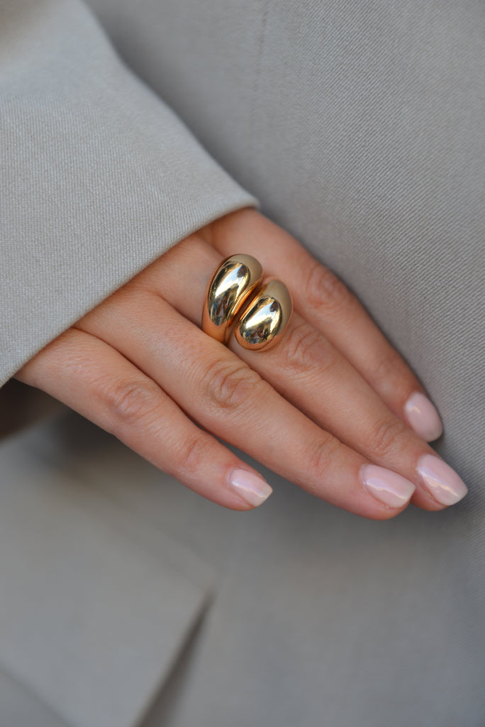 Bague plaqué or Paloma