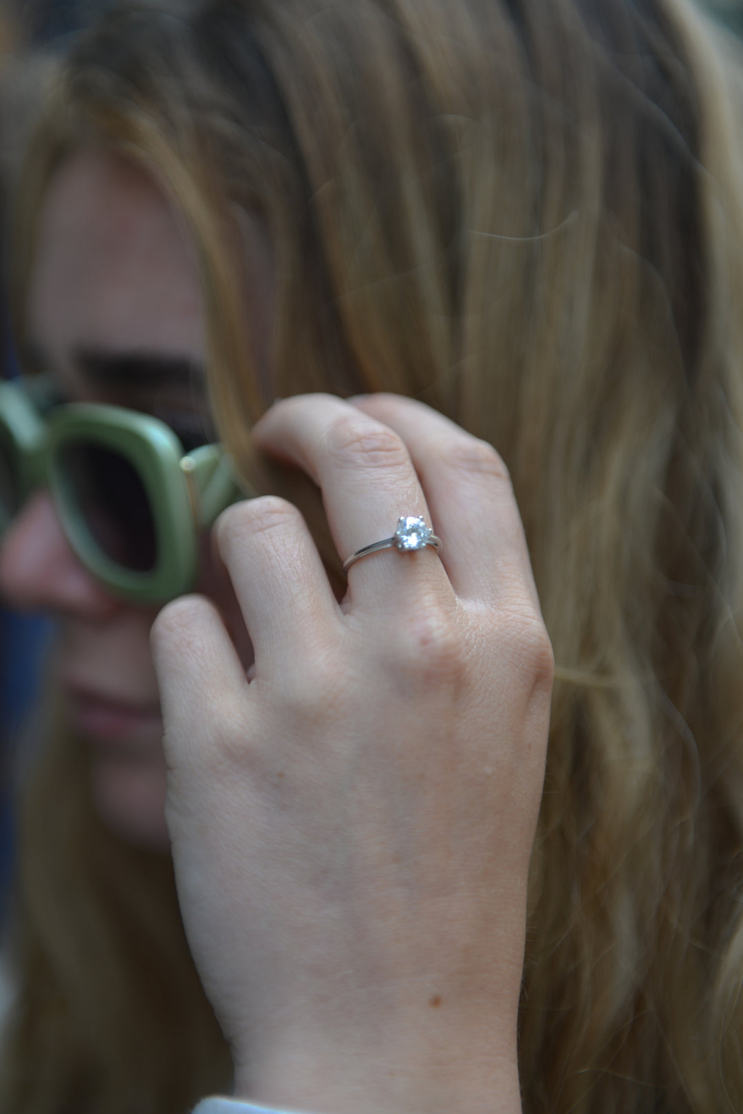 Bague Argent 925 solitaire sertie griffe & OZ Concorde