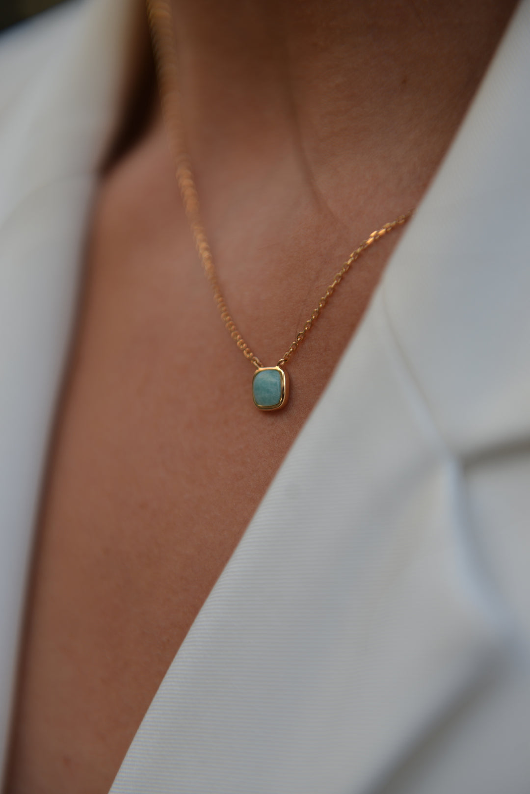 Collier Plaqué Or & Amazonite Astrid