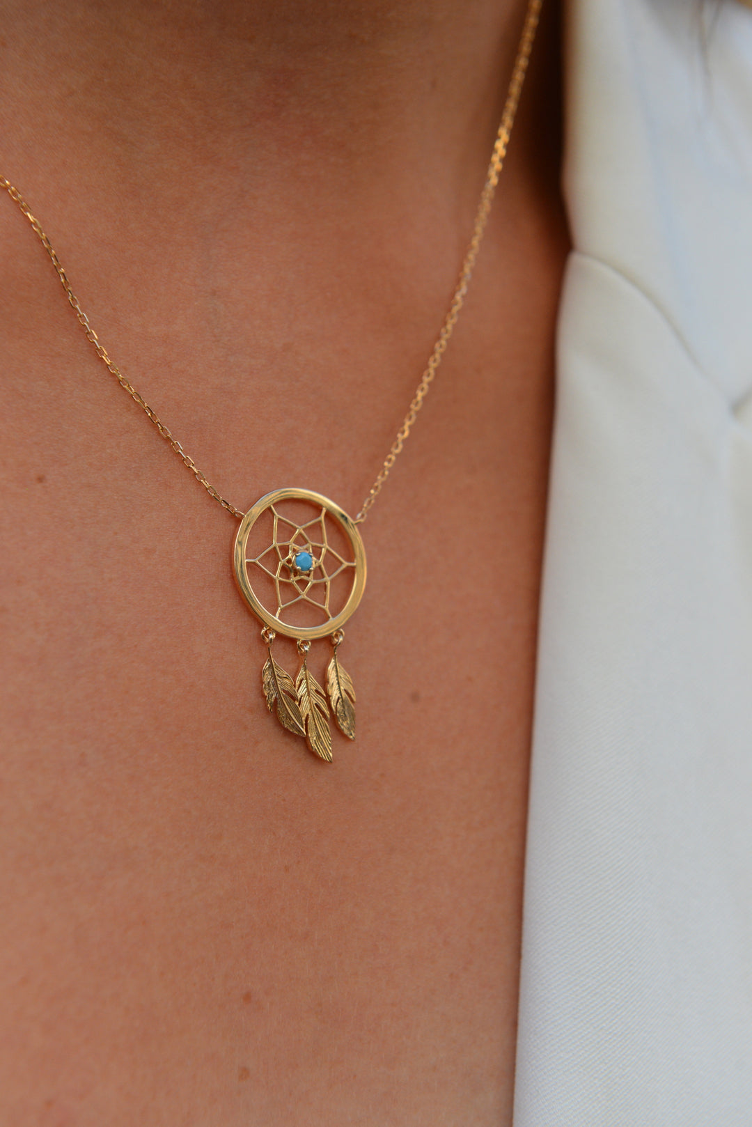 Collier Plaqué Or Attrape-rêve Dream