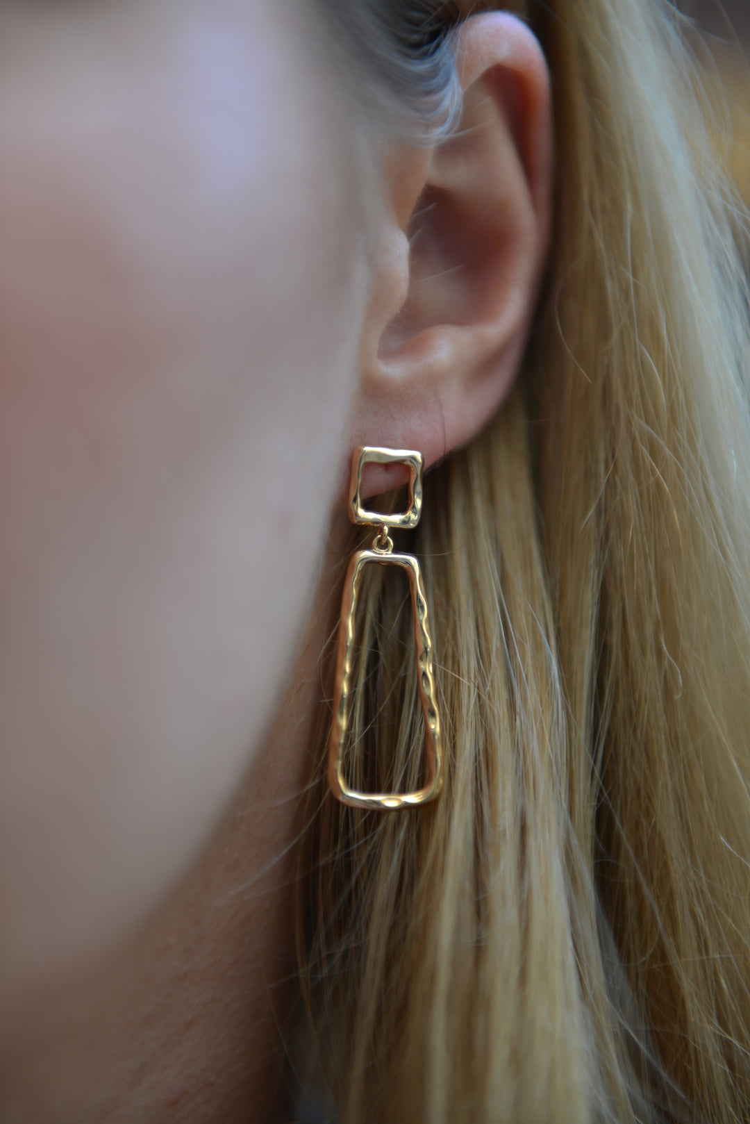 Boucles d'oreilles Plaqué or martelées Ava