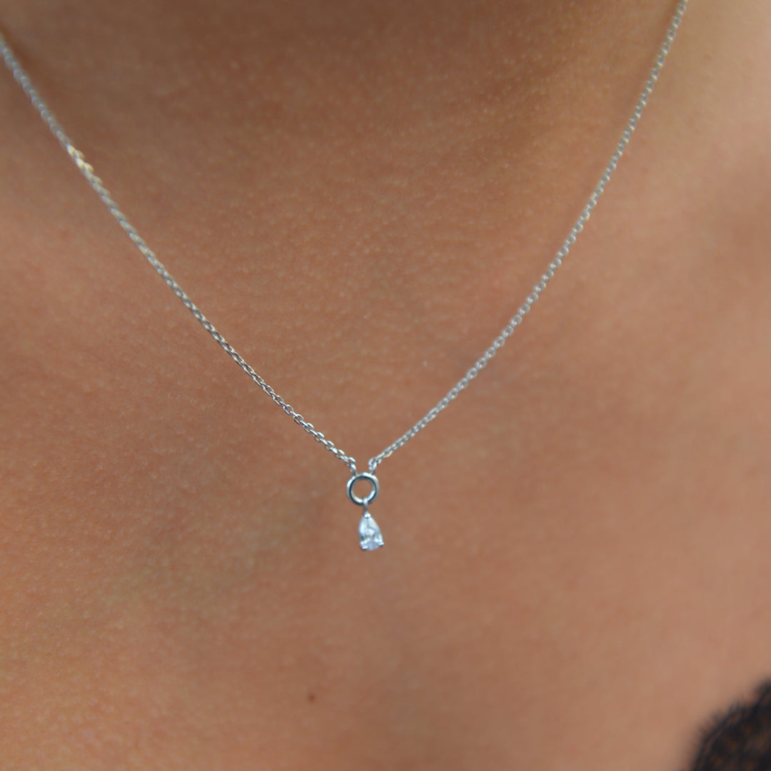 Collier Argent 925 & OZ motif goutte Amanecer