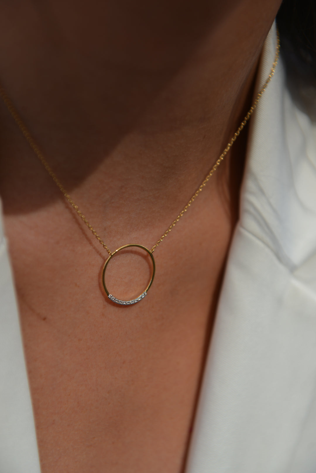 Collier Plaqué Or motif rond & OZ Loly