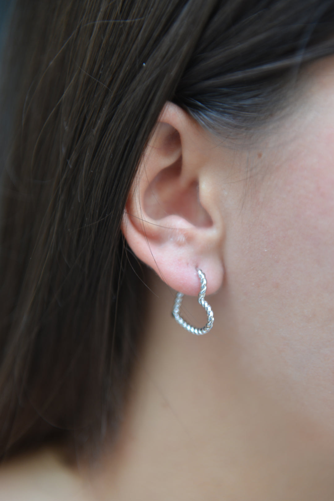 Boucles d'oreilles Argent 925 forme coeur torsadé Malibu
