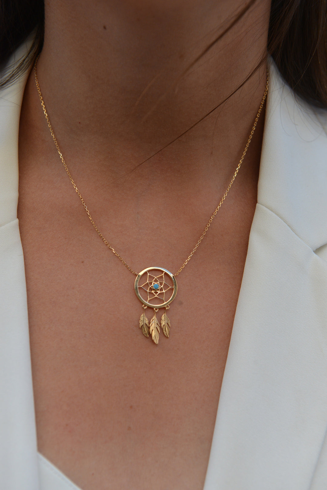 Collier Plaqué Or Attrape-rêve Dream