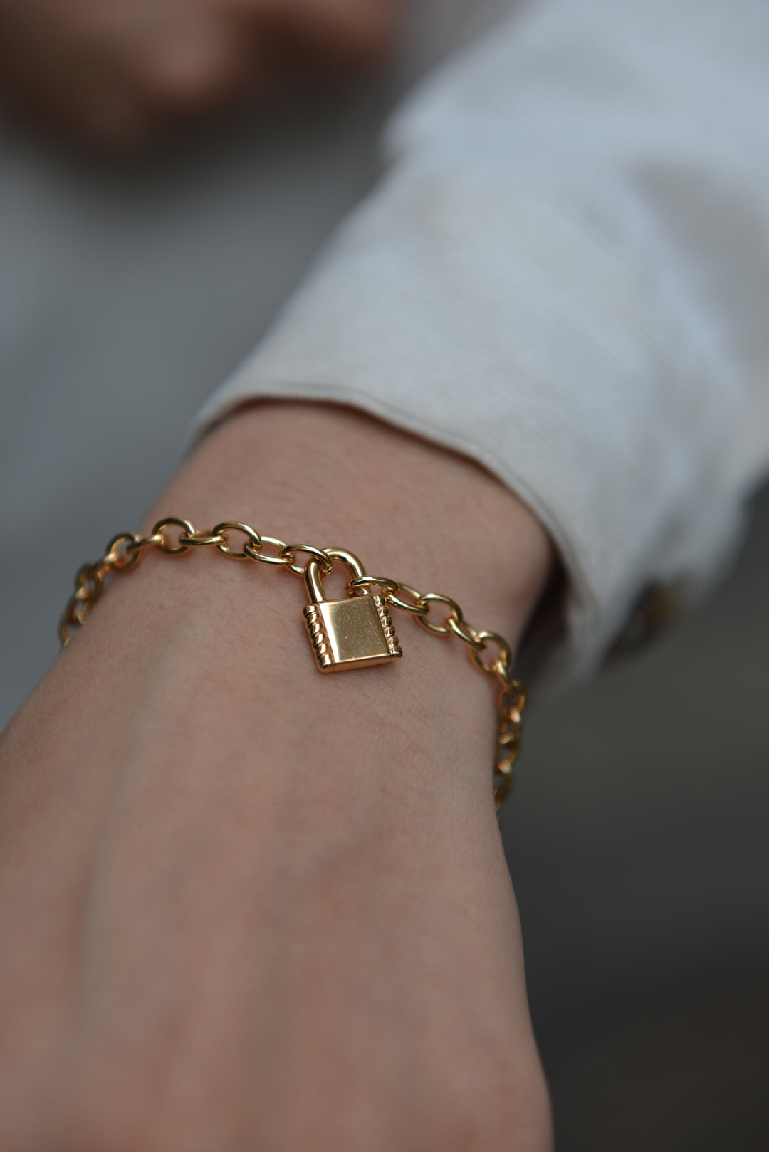 Bracelet Plaqué Or motif cadenas Bianca